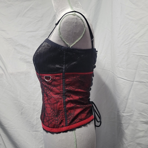 Black Widow Spider Web Corset by aNGrYGiRLGear - Picture 5 of 6